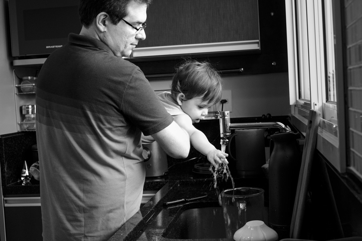 vamos lavar as mãos pra comer papinha