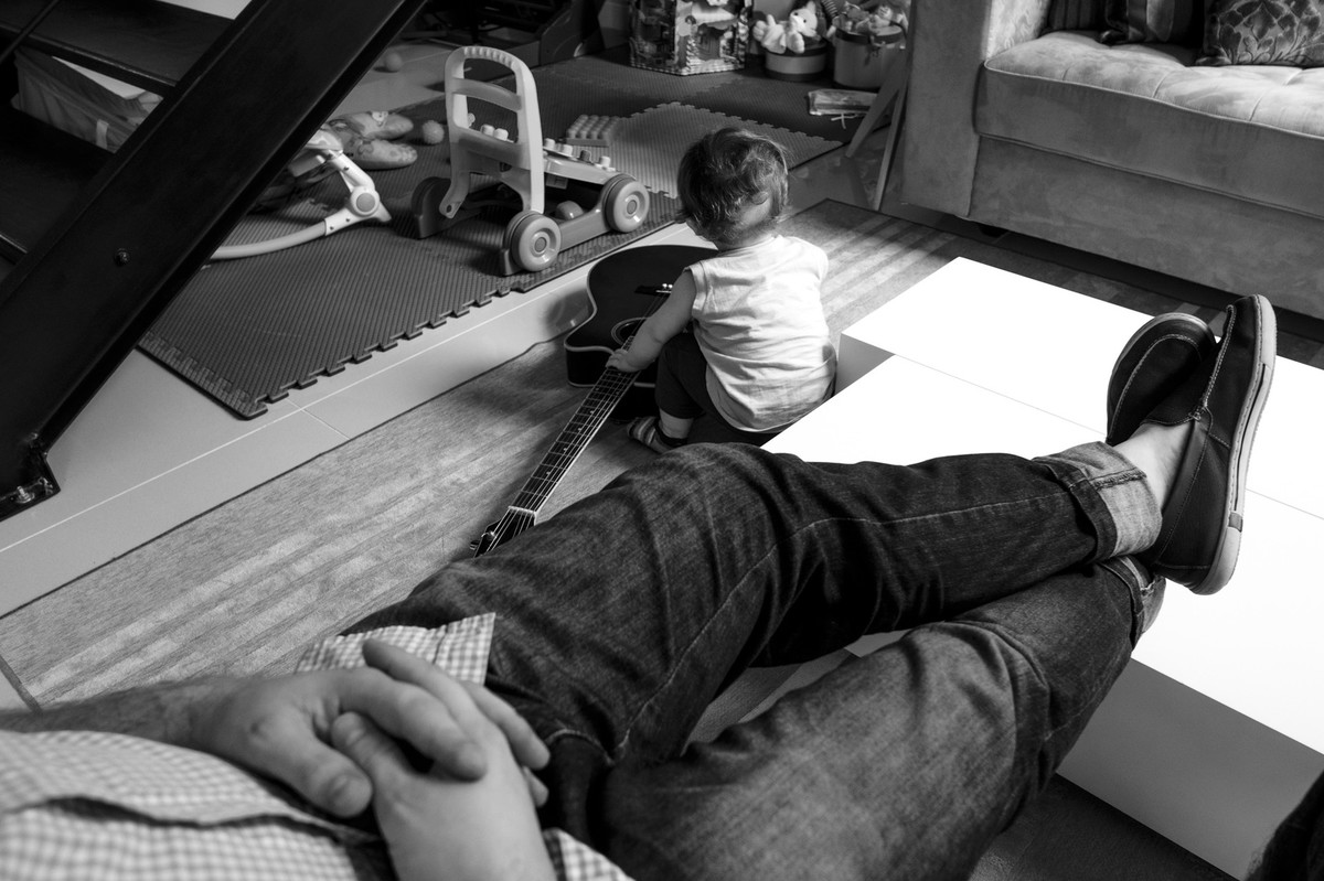 o papai quer descansar também.