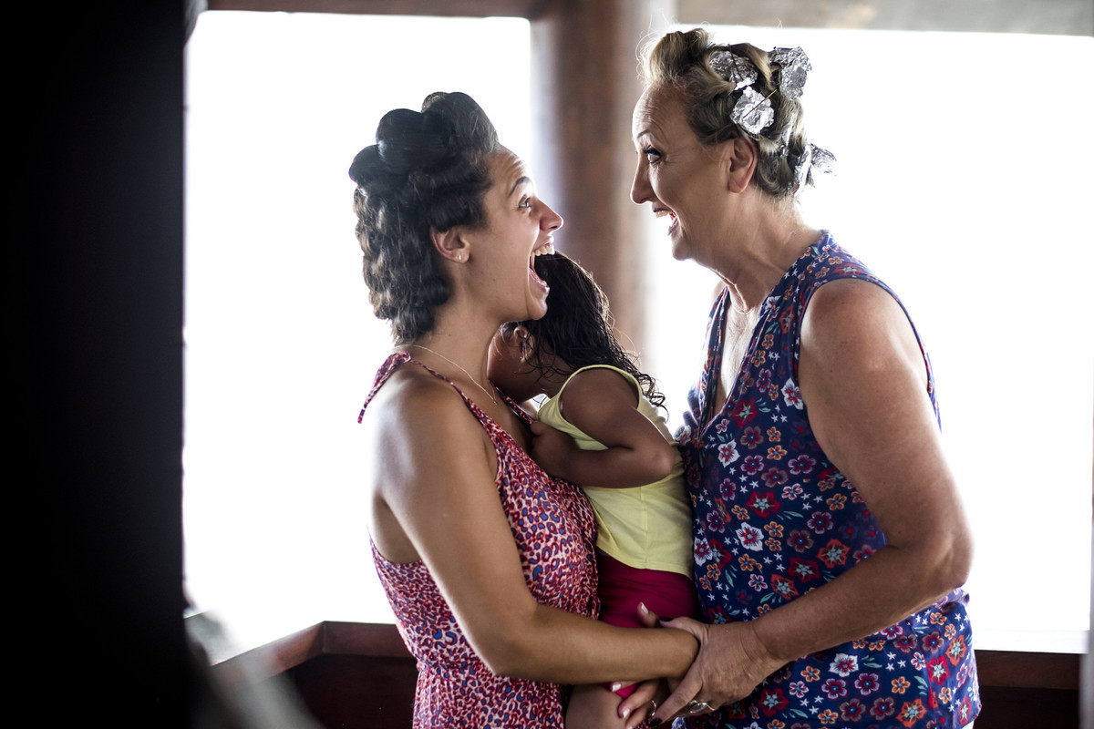 que lindo momento com a mãe