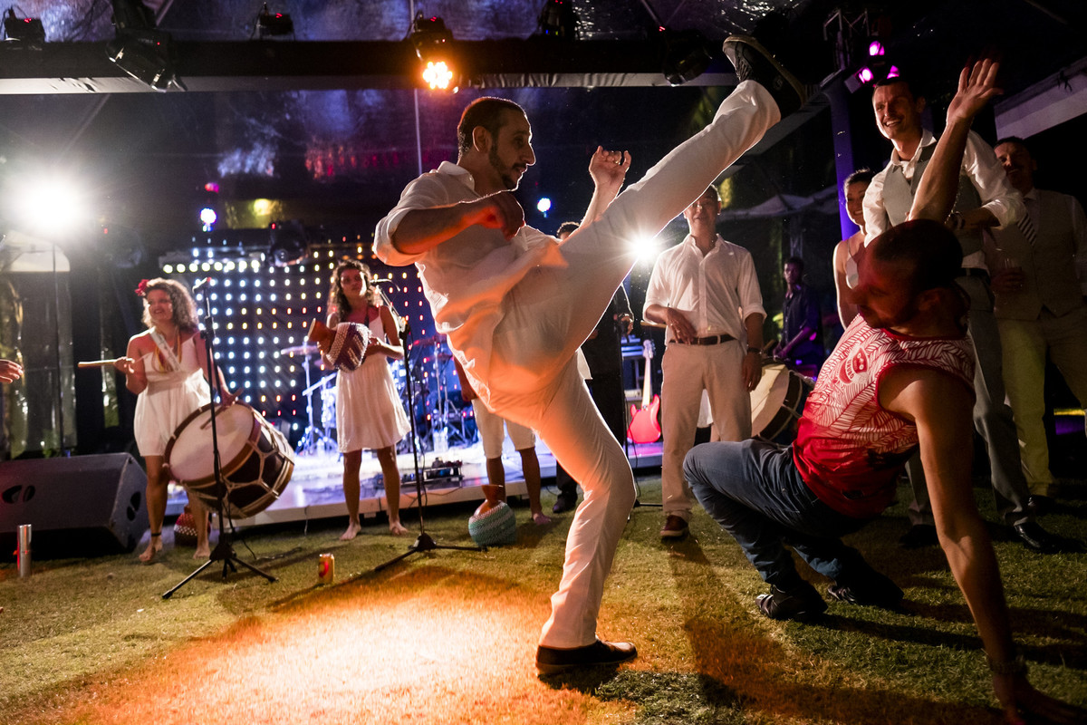 capoeira no meio do casmaento