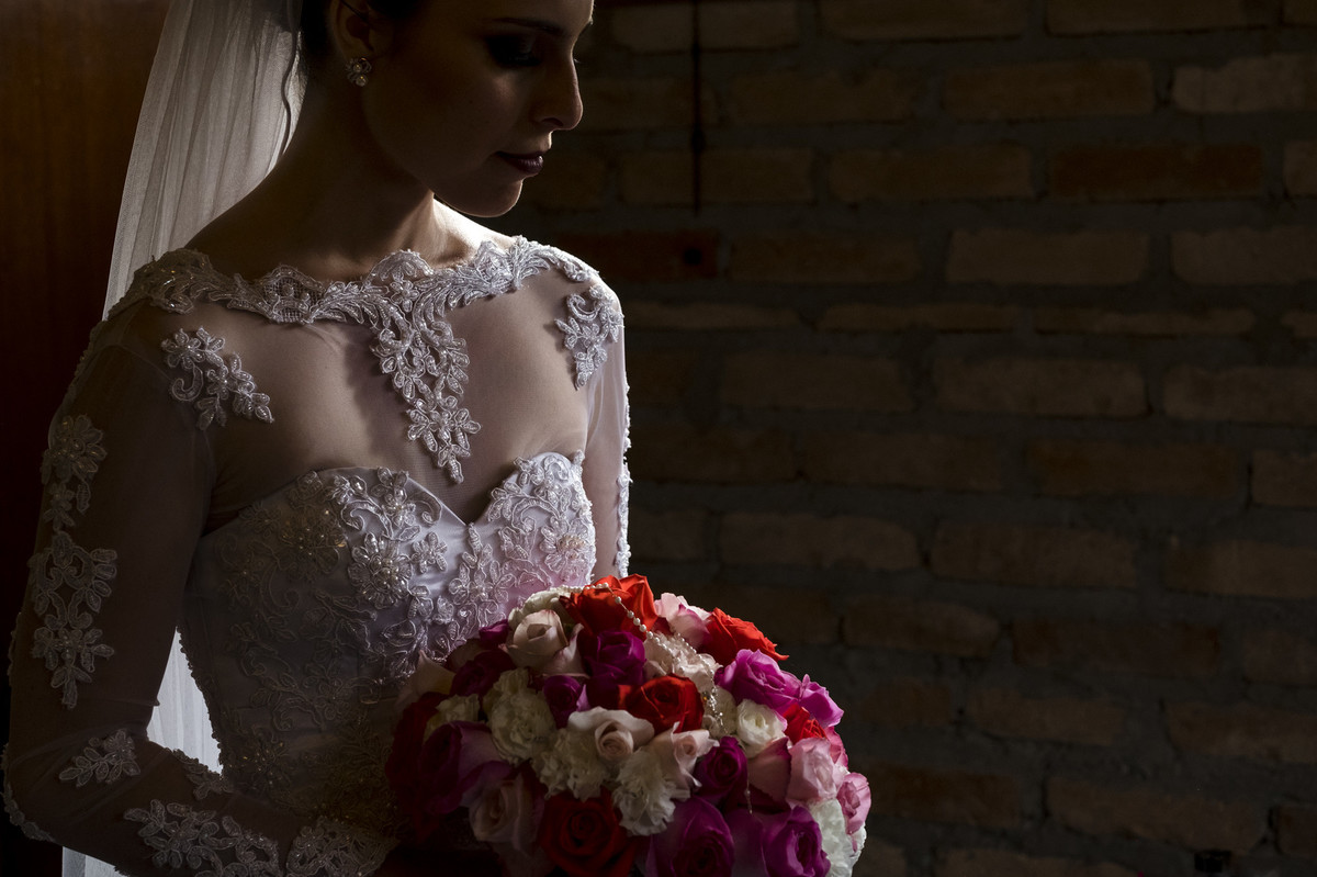 retrato de uma noiva linda