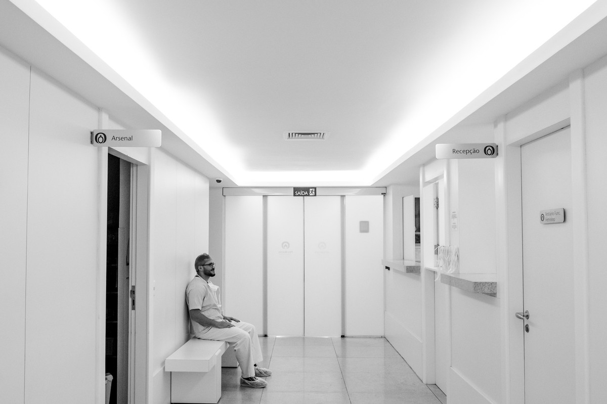 corredor da espera, o pai esperando