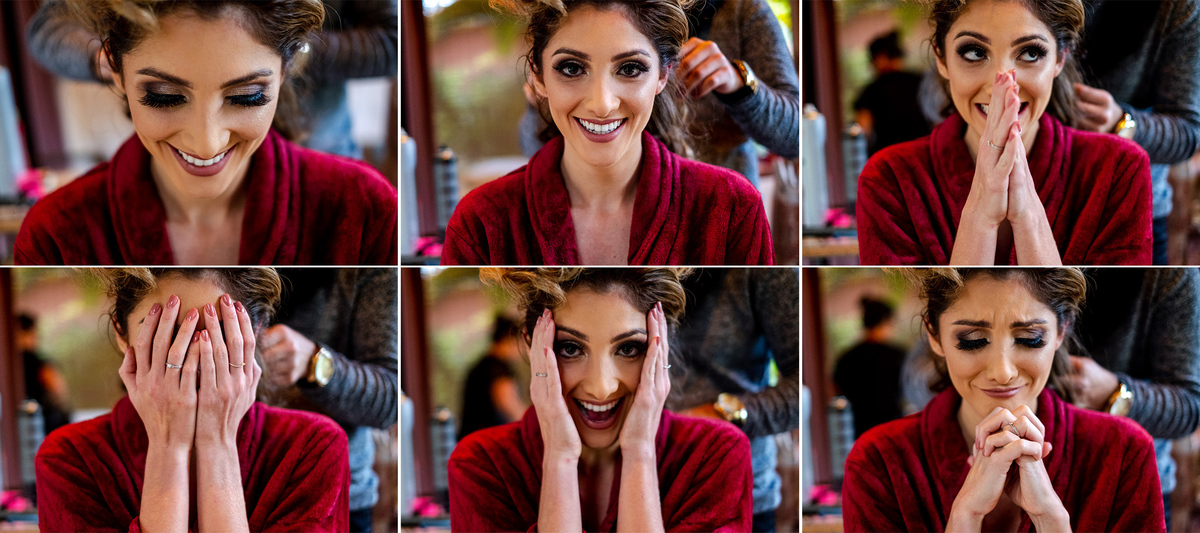 caras e bocas da noiva no making-of realizado no destination wedding em guaratingueta com decoracao da nina vintage