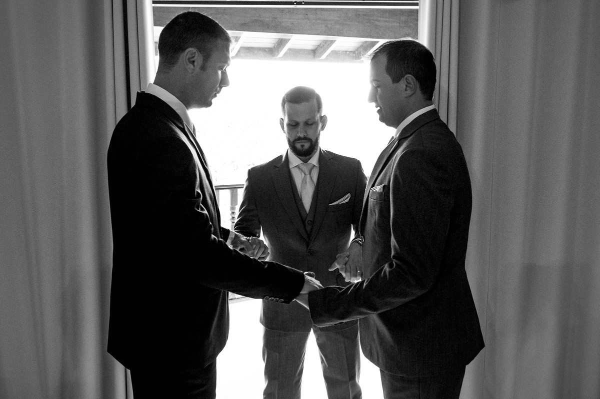 Oração com os amigos queridos