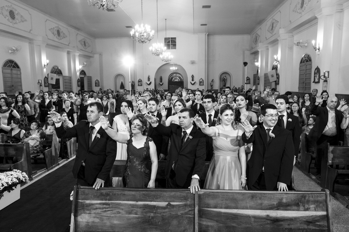 padrinhos abençoando