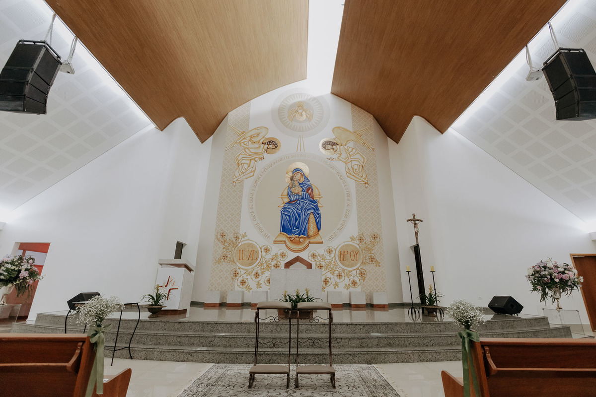 CERIMÔNIA DE CASAMENTO CATOLICA REALIZADA NA CAPELA IRMA DULCE EM MARINGA PARANA E FOTOGRAFADA POR LUCAS DREHER E ALINE DREHER COM ASSESSORIA DA LOIANE DA AMOR ETERNO ASSESSORIA