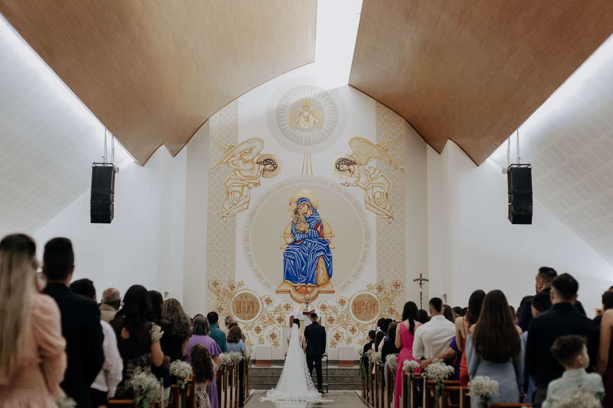 CERIMÔNIA DE CASAMENTO CATOLICA REALIZADA NA CAPELA IRMA DULCE EM MARINGA PARANA E FOTOGRAFADA POR LUCAS DREHER E ALINE DREHER COM ASSESSORIA DA LOIANE DA AMOR ETERNO ASSESSORIA