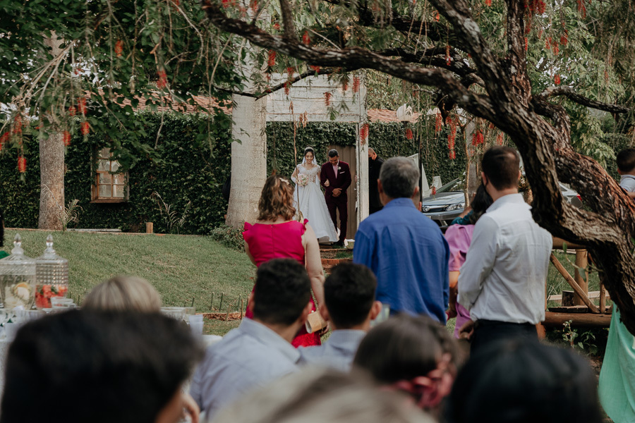 CERIMONIA DE CASAMENTO DURANTE O DIA REALIZADO NO RECANTO PARAISO EM MARINGA NO PARANA E FOTOGRAFADO POR LUCAS DREHER E ALINE DREHER