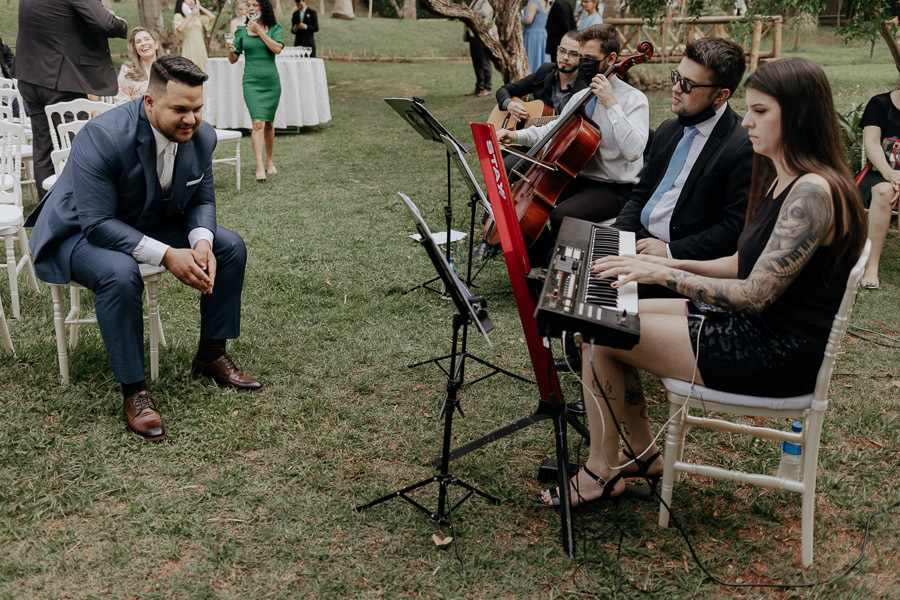 CERIMONIA DE CASAMENTO DURANTE O DIA REALIZADO NO RECANTO PARAISO EM MARINGA NO PARANA E FOTOGRAFADO POR LUCAS DREHER E ALINE DREHER