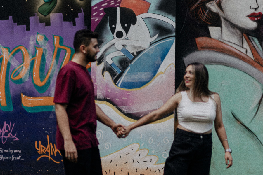 ENSAIO PRE CASAMENTO COM ESTILO URBANO E REALIZADO NO CENTRO DE MARINGA COM A PEGADA STREET