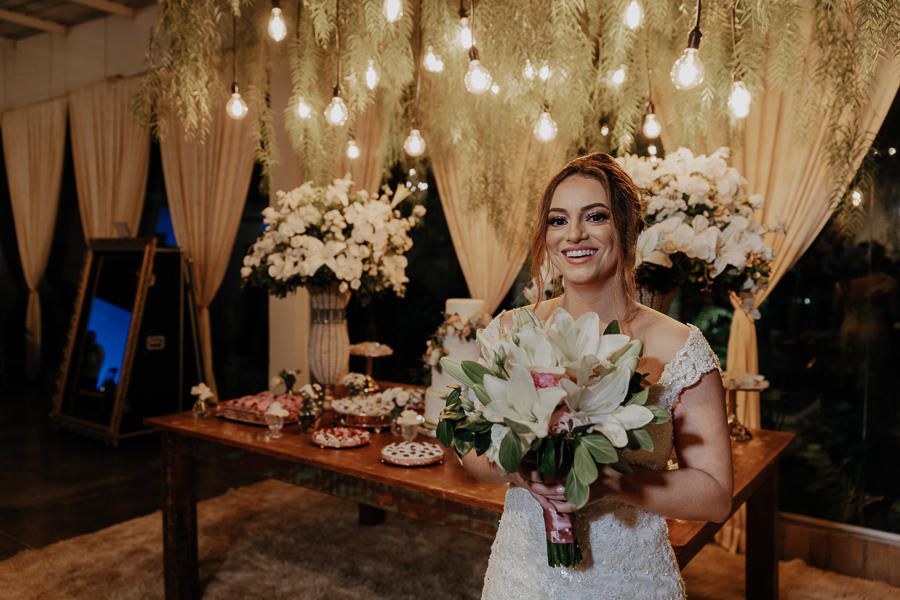 RECEPÇÃO DE CASAMENTO REALIZADO NO SALAO DO MANANCIAL VALE AZUL EM SARANDI NO PARANA