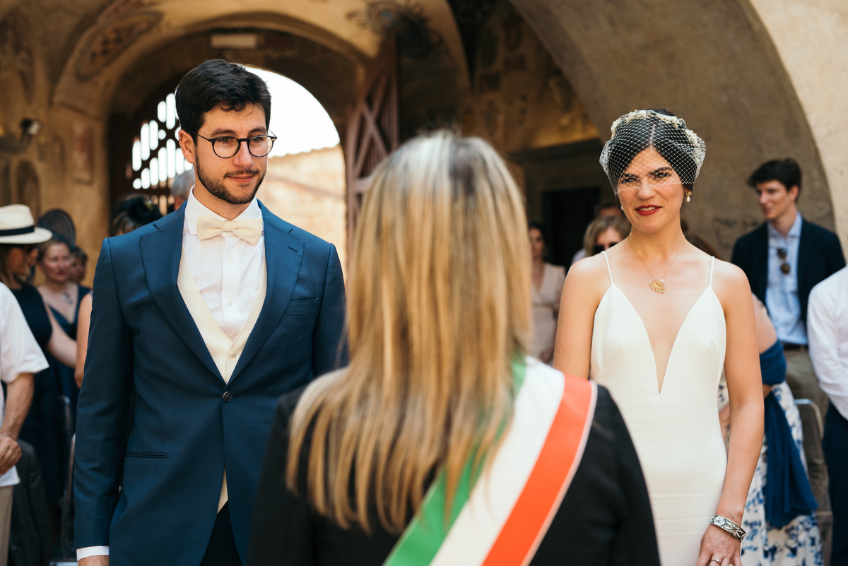 Cerimónia de casamento em Certaldo Alto