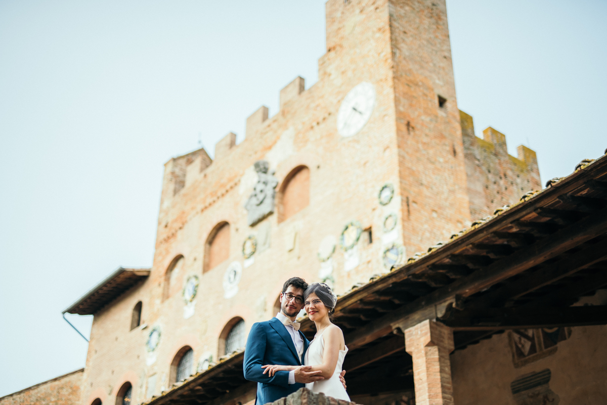 Cerimónia de casamento em Certaldo Alto