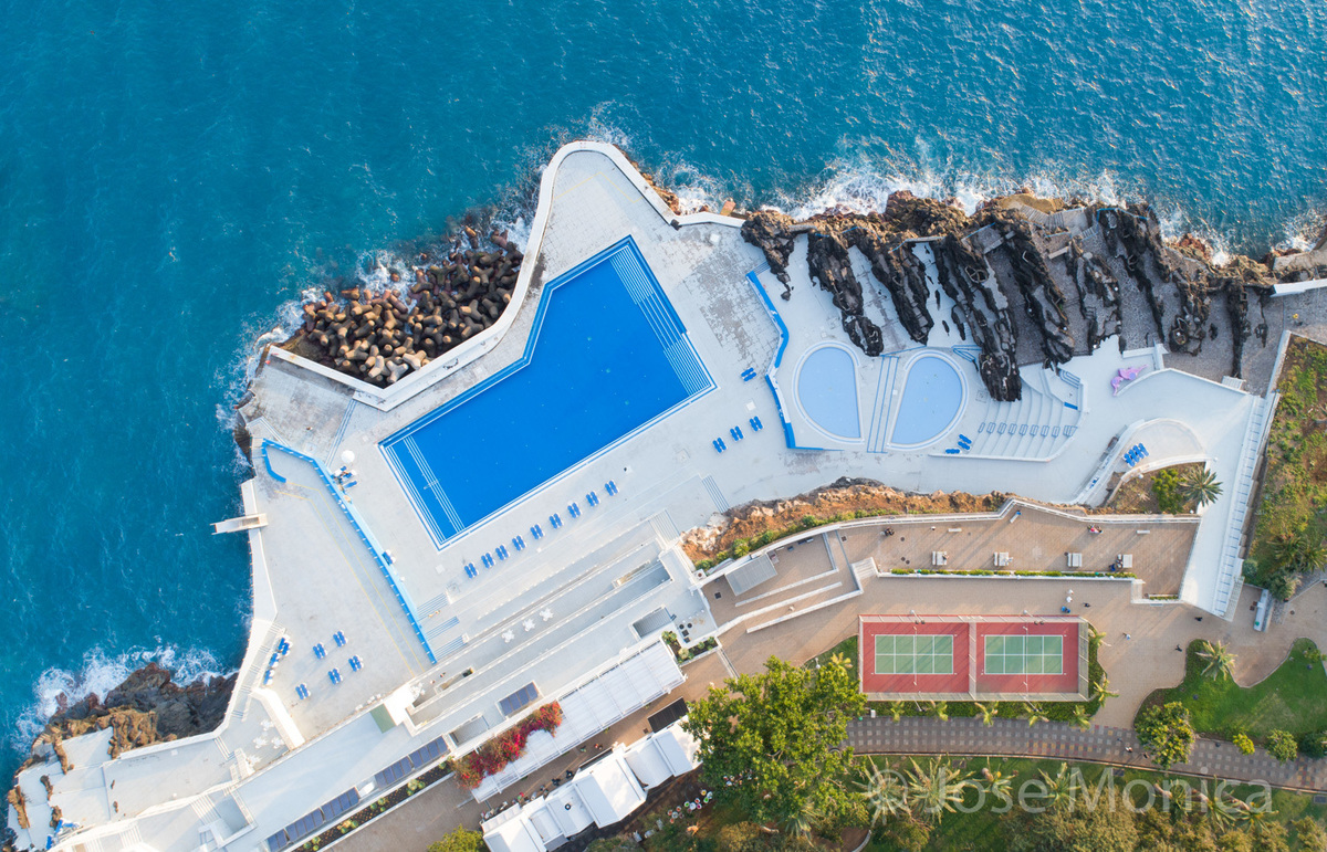 Madeira piscina fotografia aerea turismo