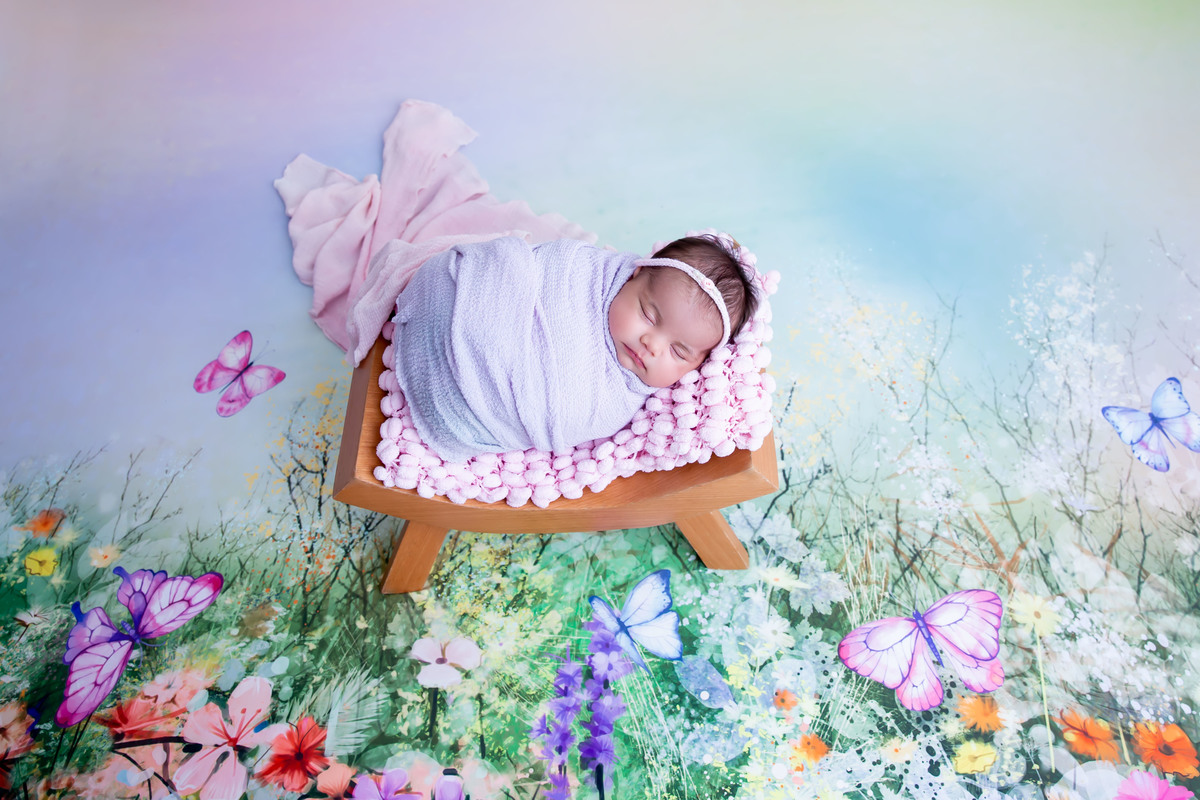 newborn tema jardim 