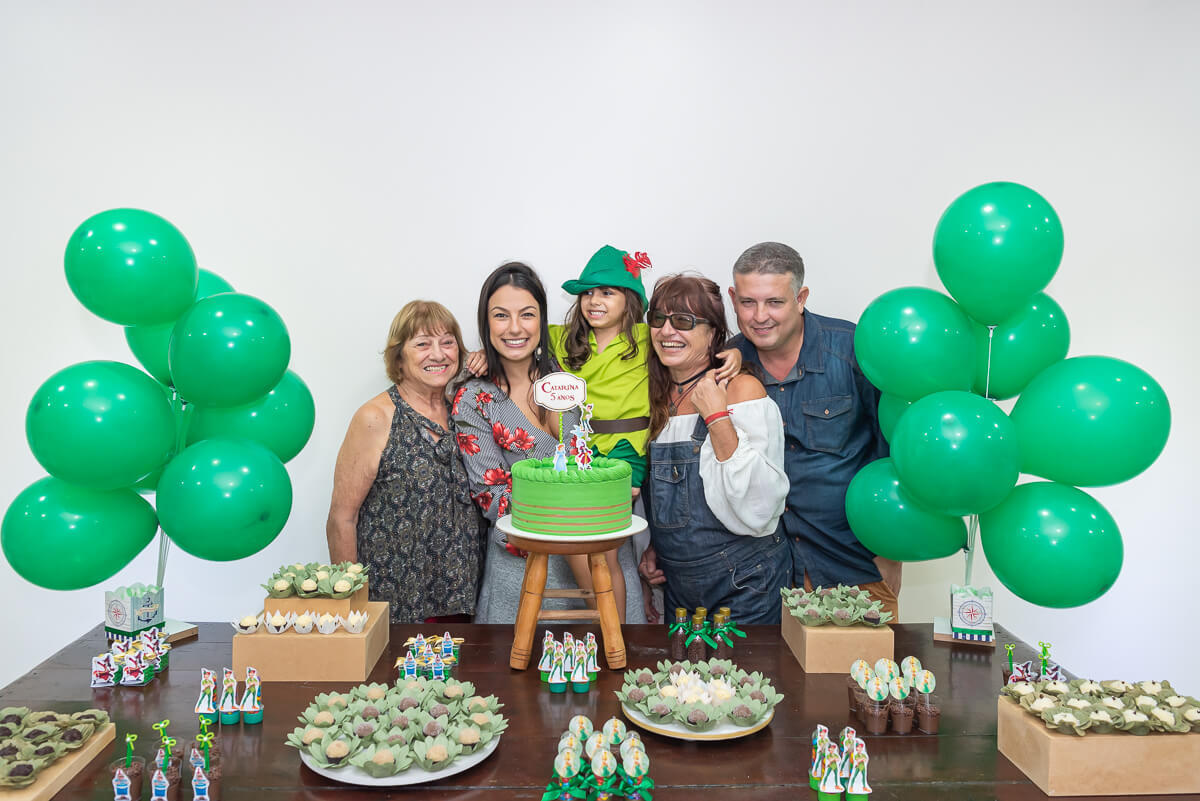 niversário da Catarina de 5 anos, com o tema Peter Pan, pela fotógrafa Fabiana Bomfim.