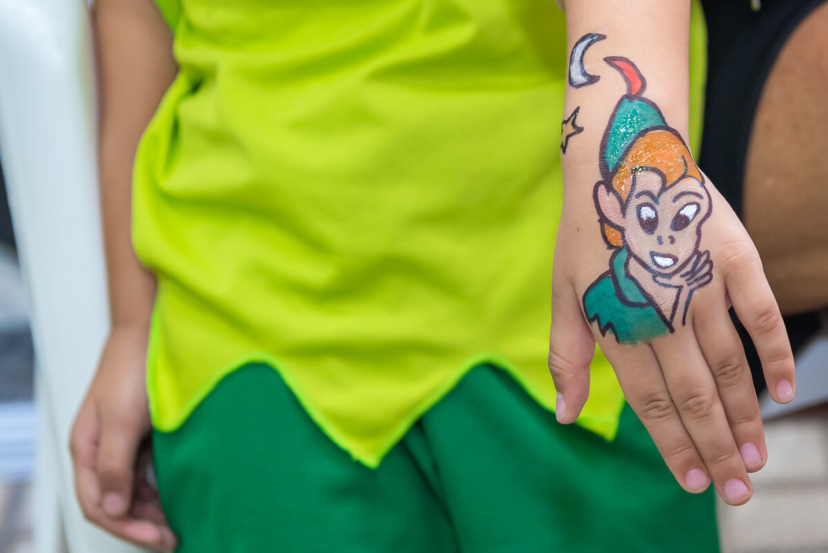 Aniversário da Catarina de 5 anos, com o tema Peter Pan, pela fotógrafa Fabiana Bomfim.