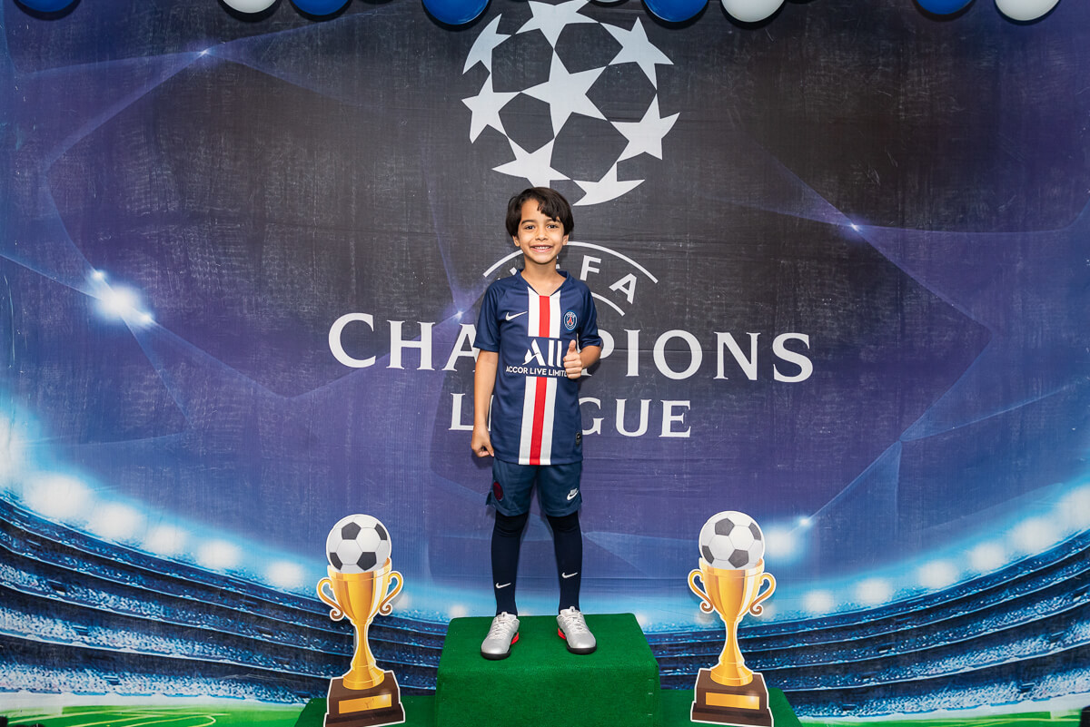 Aniversário de 7 anos do Davi Marques, com o tema Champions League, realizado na Festa e Aventuras, Barra da Tijuca, pela fotógrafa Fabiana Bomfim.