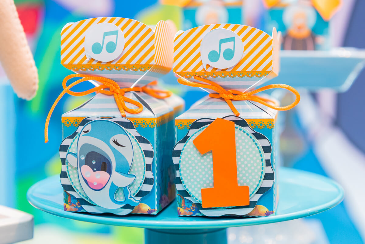 Decoração linda da Per Bambini com o tema Bita no Fundo do Mar para o aniversário de 1 aninho do Gabriel, pela fotógrafa Fabiana Bomfim.