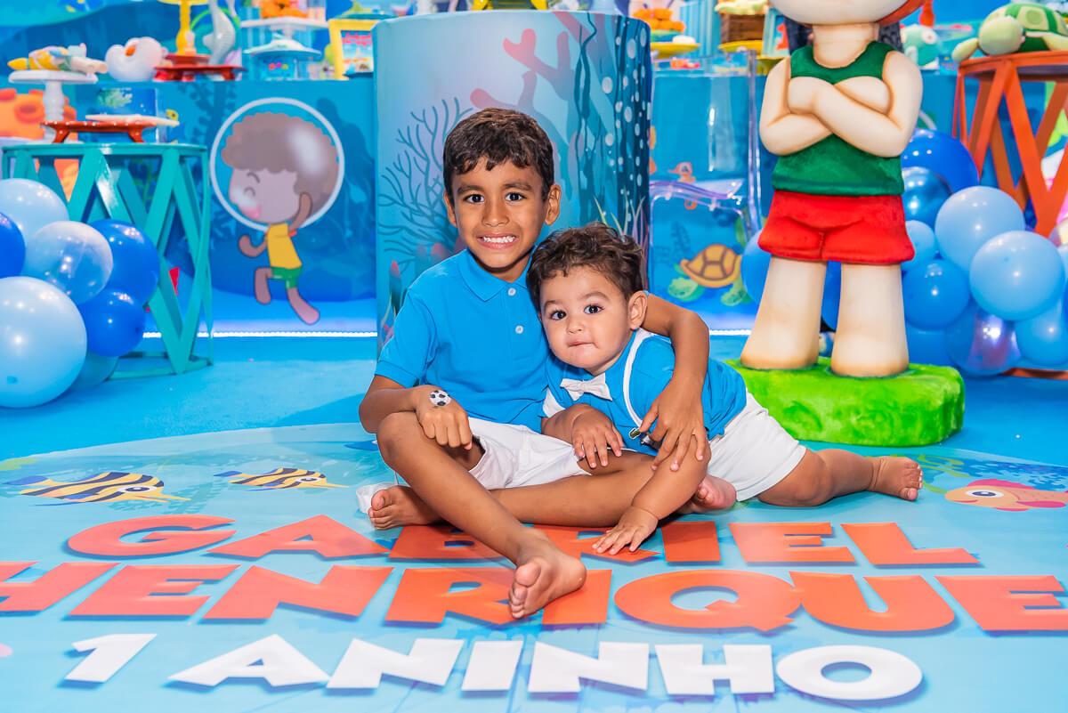 Festa linda com o tema Bita no fundo do mar para comemorar 1 aninho do Gabriel, filho do Werley Silva e da Renata, na Folia Encantada, pela fotógrafa Fabiana Bomfim.
