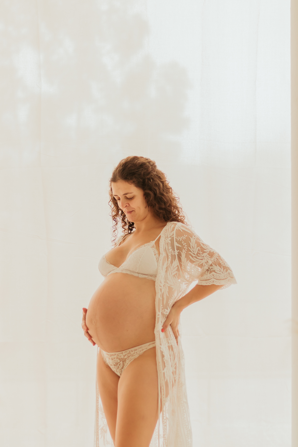 Sessão fotográfica grávida - Estúdio