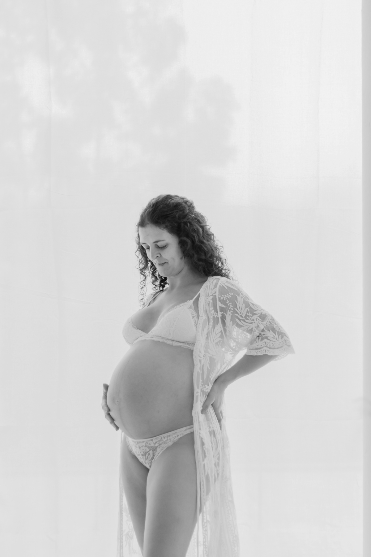 Sessão fotográfica grávida - Estúdio