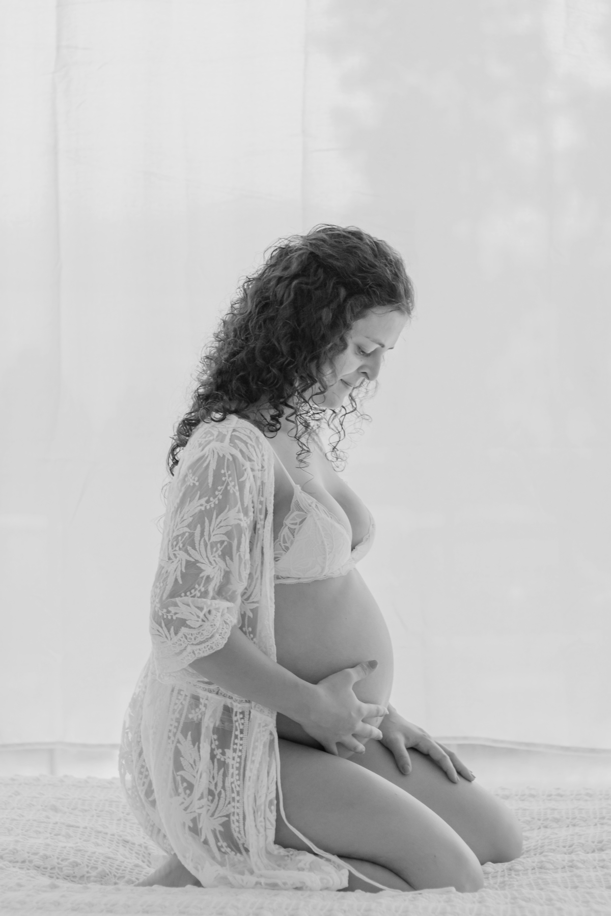 Sessão fotográfica grávida - Estúdio