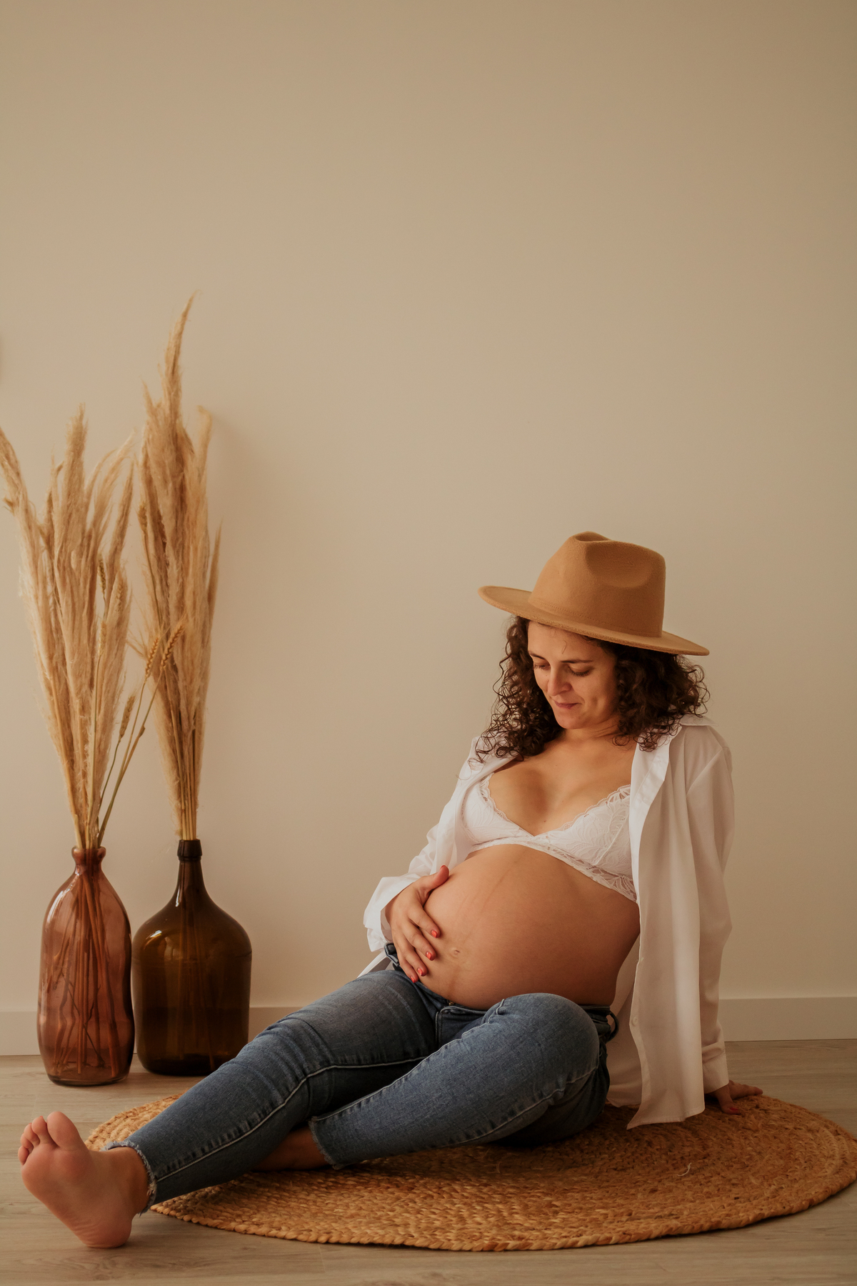 Sessão fotográfica grávida - Estúdio