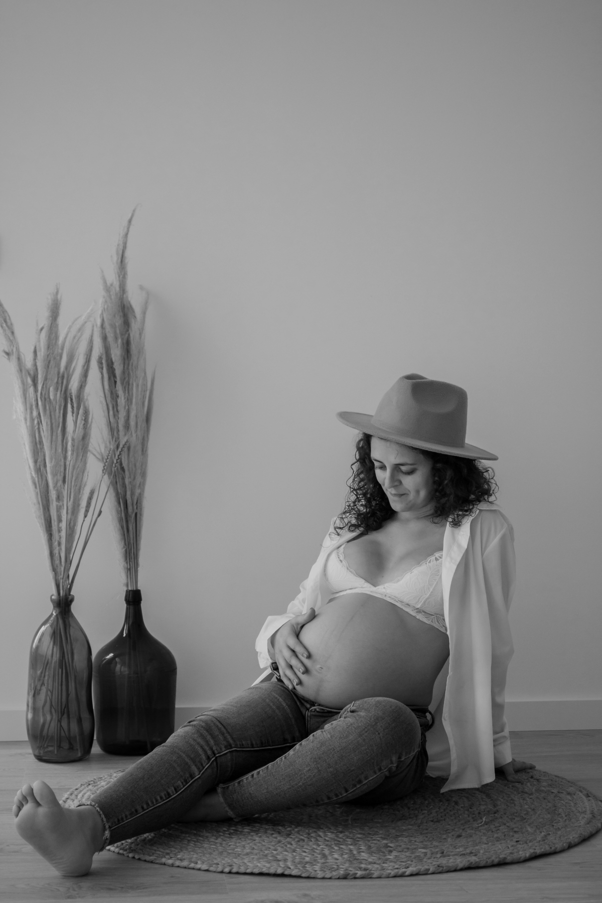 Sessão fotográfica grávida - Estúdio