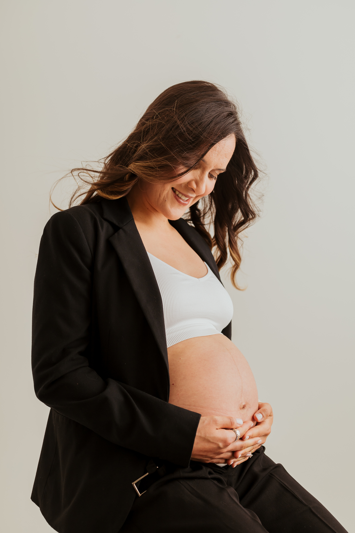 Sessão fotográfica grávida - estúdio