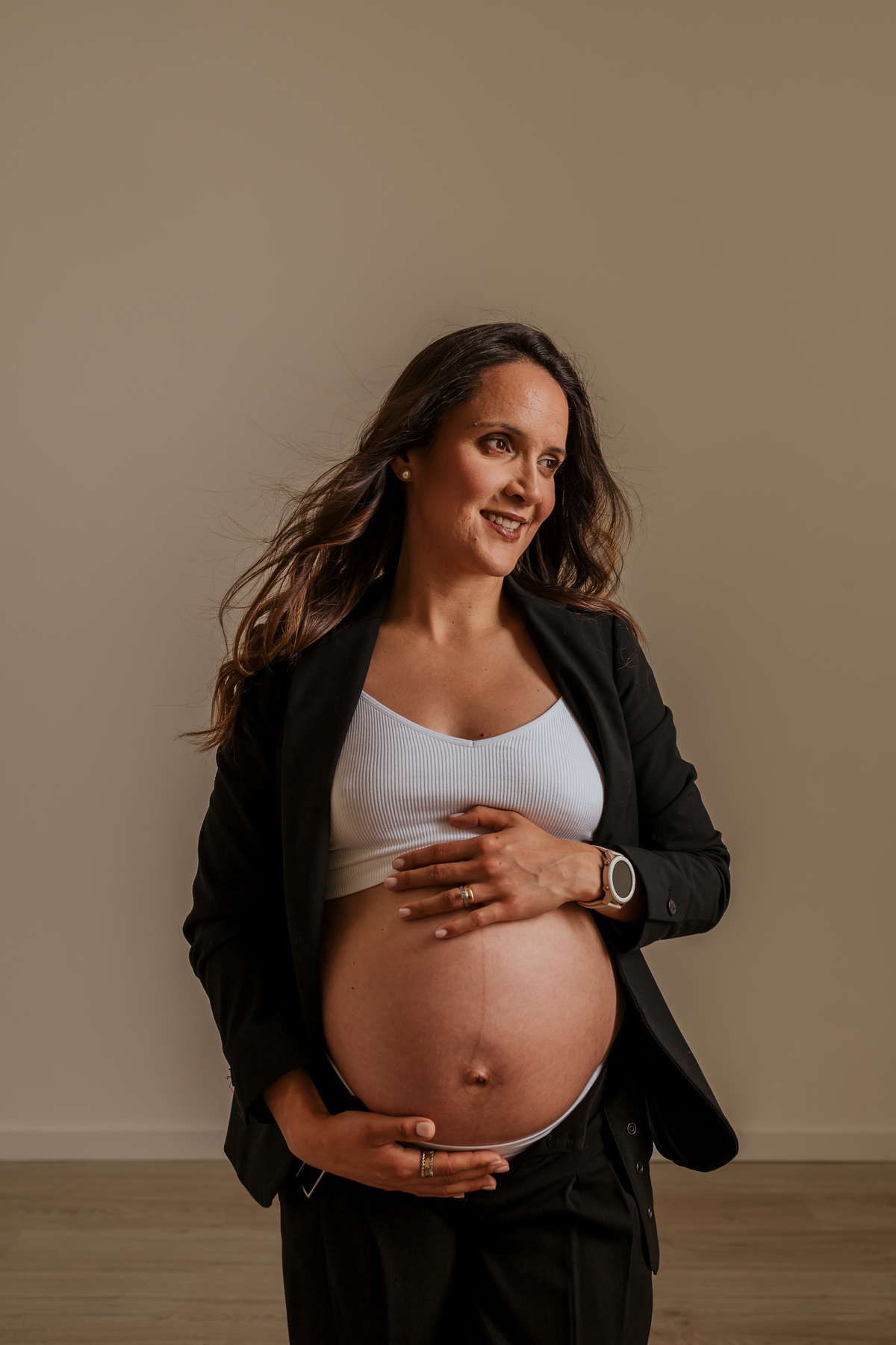 Sessão fotográfica grávida - estúdio