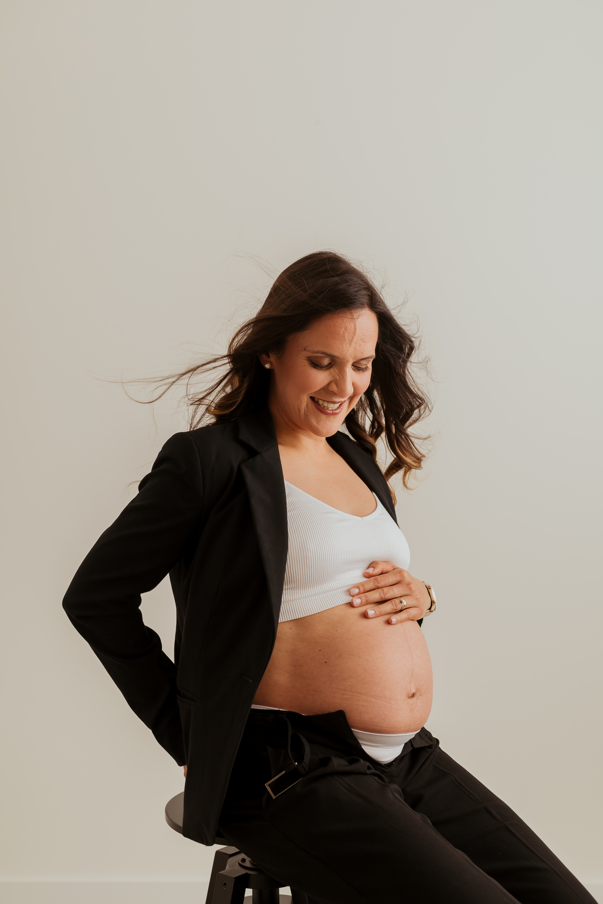 Sessão fotográfica grávida - estúdio