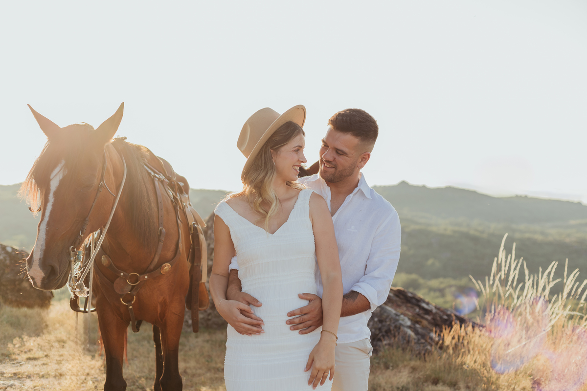 Sessão fotográfica Grávida com cavalos