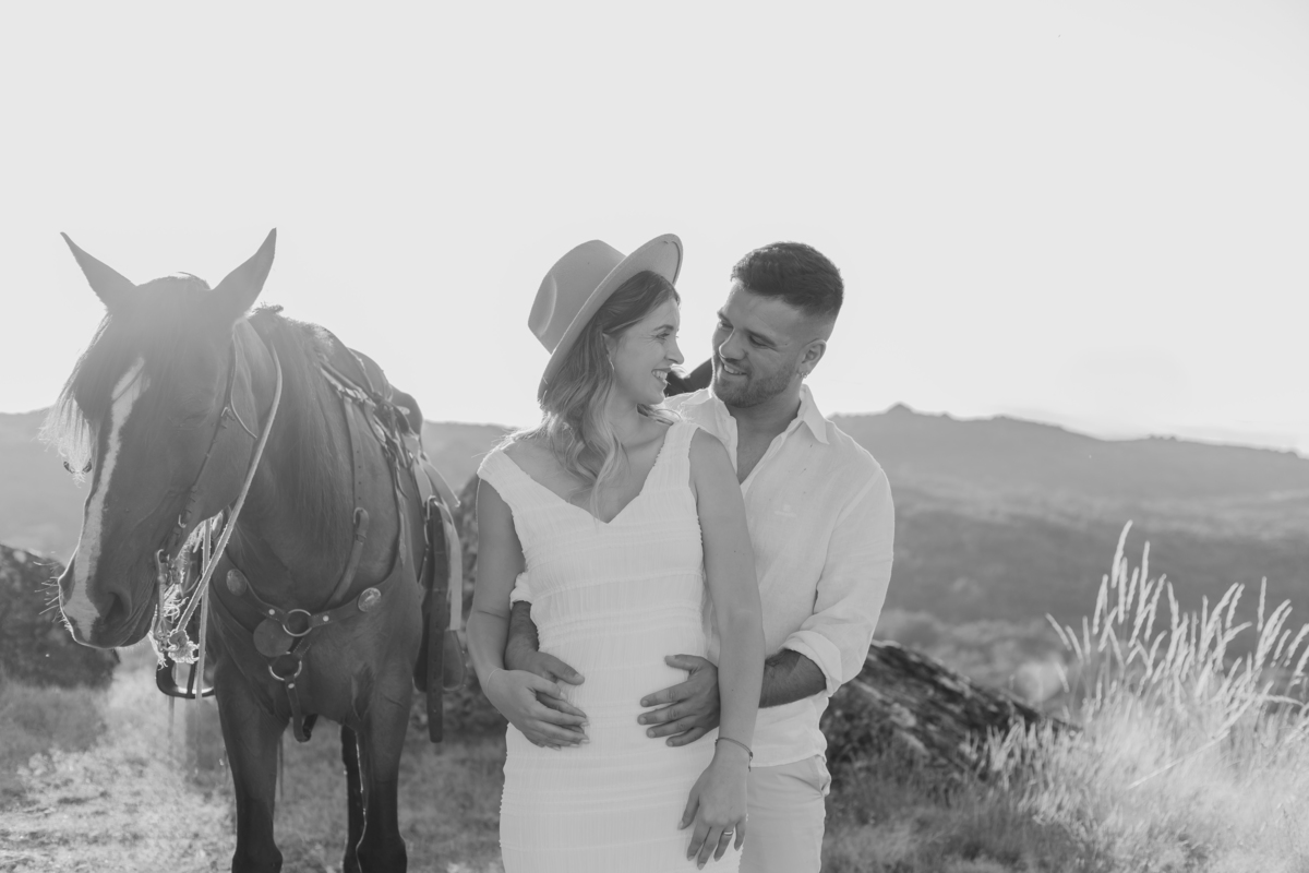 Sessão fotográfica Grávida com cavalos