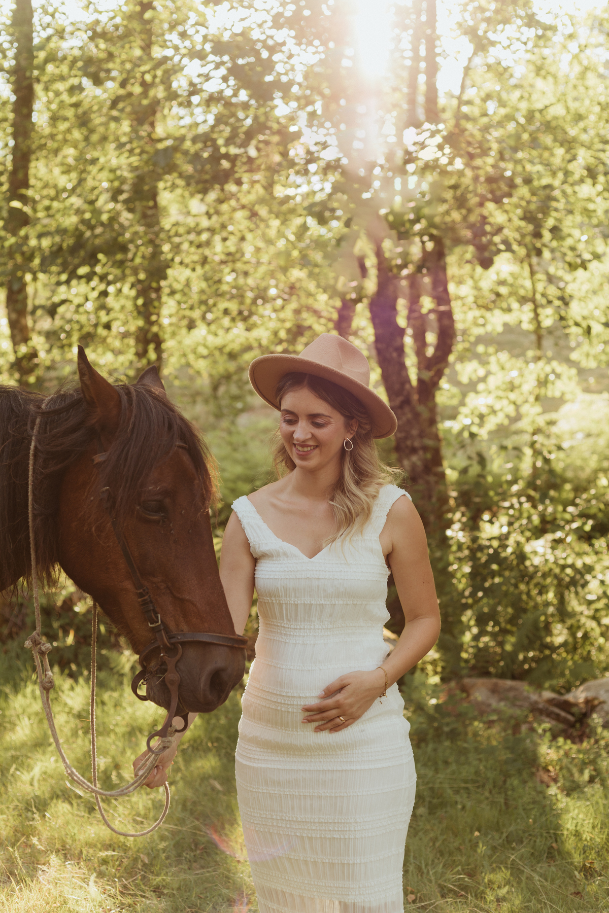Sessão fotográfica Grávida com cavalos