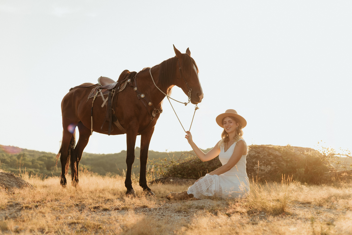 Sessão fotográfica Grávida com cavalos