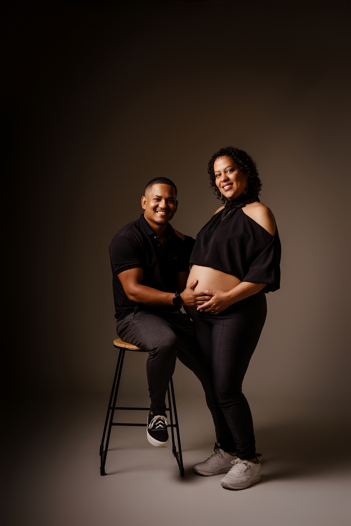 Sessão de grávida em estúdio