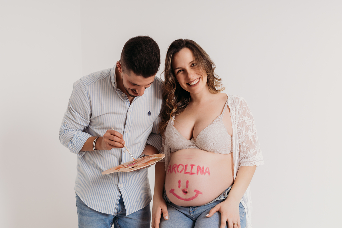 Sessão de grávida - Estúdio