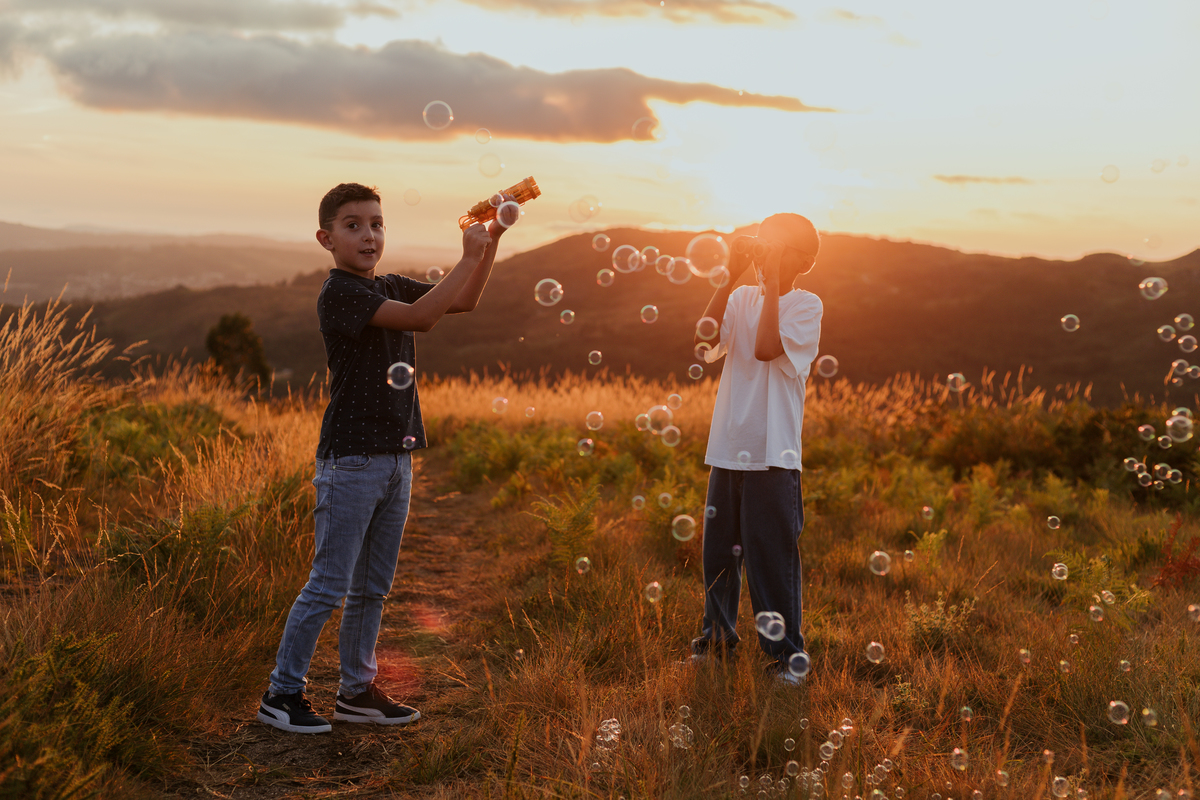 Sessão de crianças no exterior