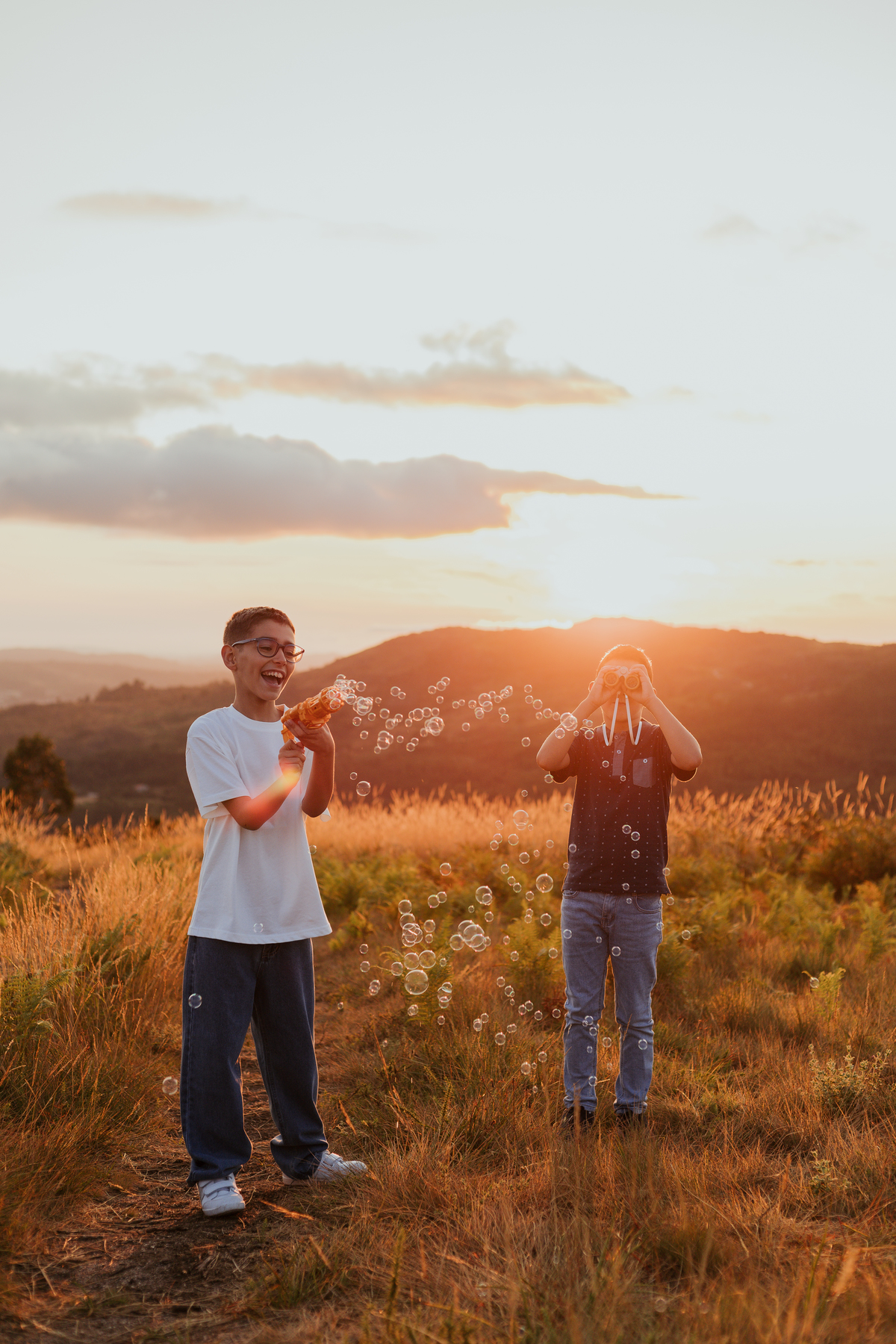 Sessão de crianças no exterior