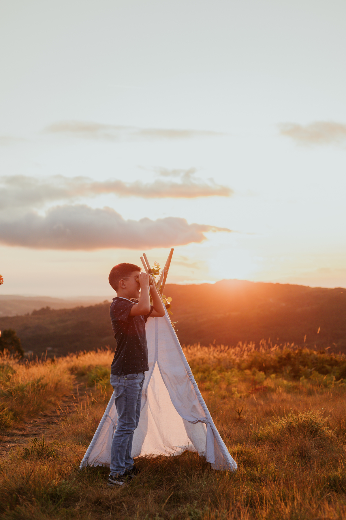 Sessão de crianças no exterior