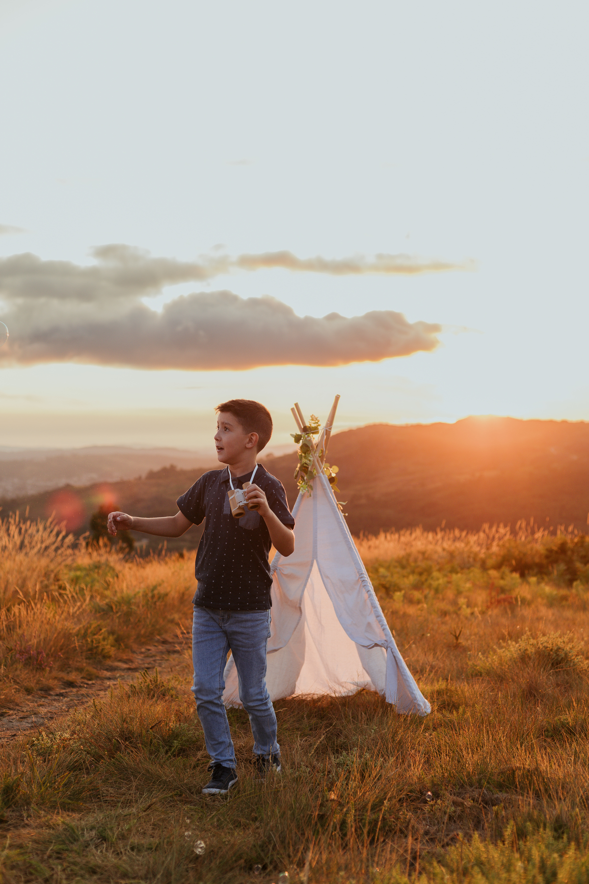 Sessão de crianças no exterior