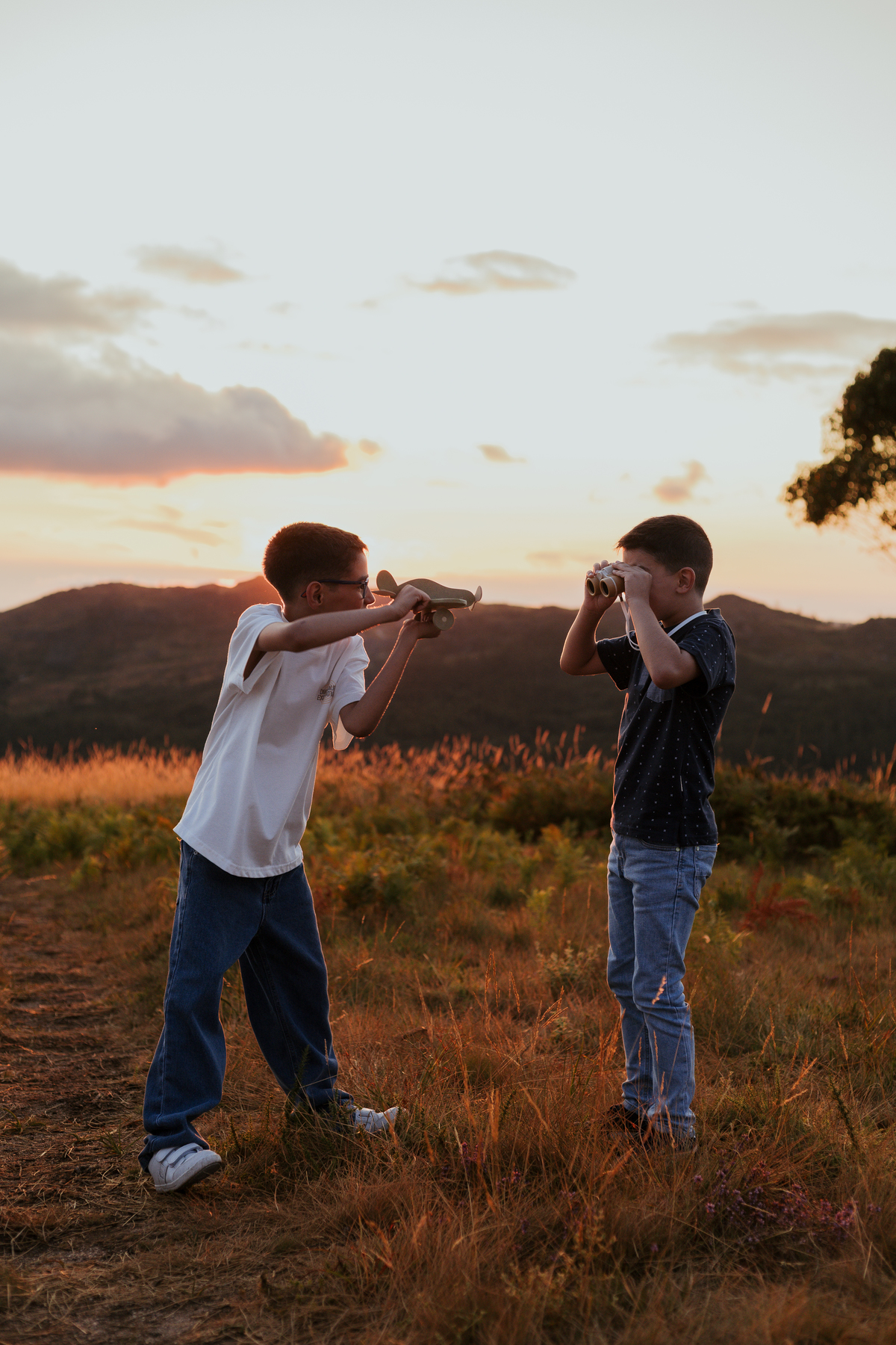 Sessão de crianças no exterior