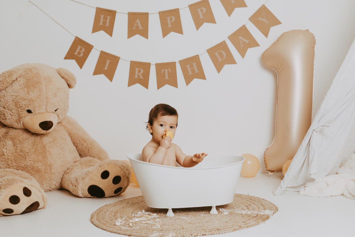 Sessão de smash the cake  