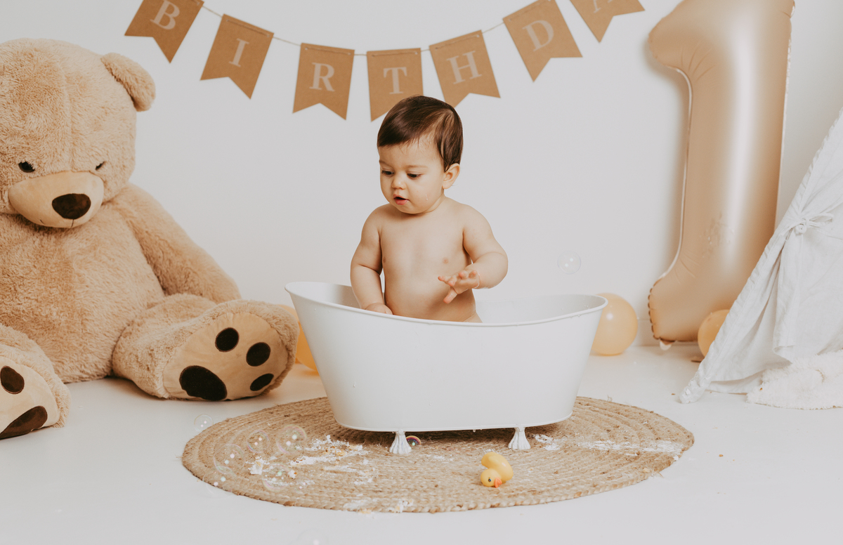 Sessão de smash the cake  