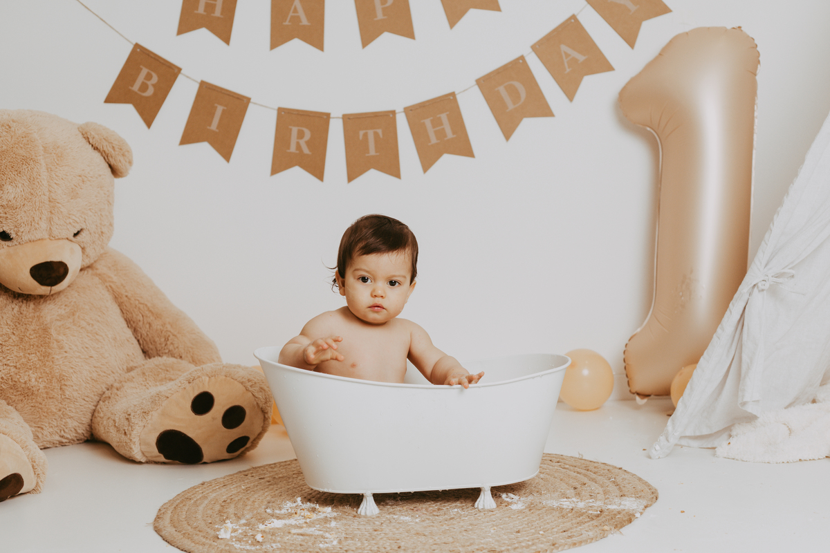 Sessão de smash the cake  