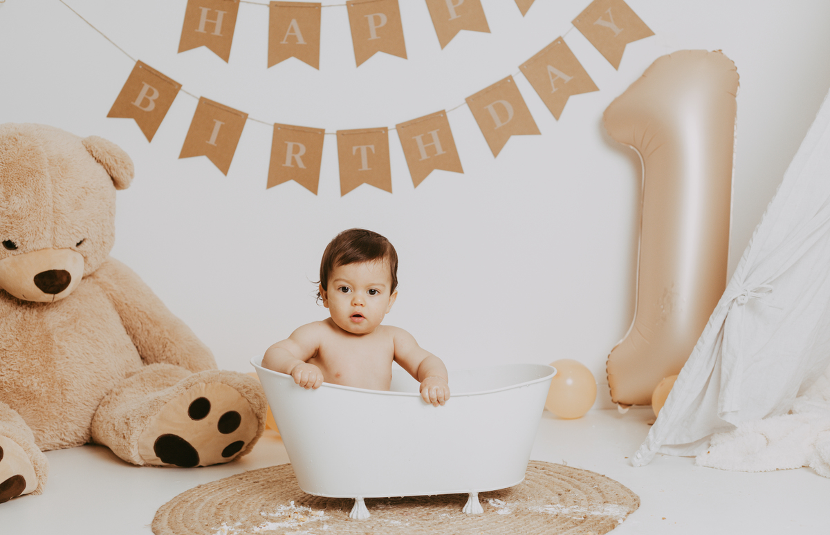 Sessão de smash the cake  