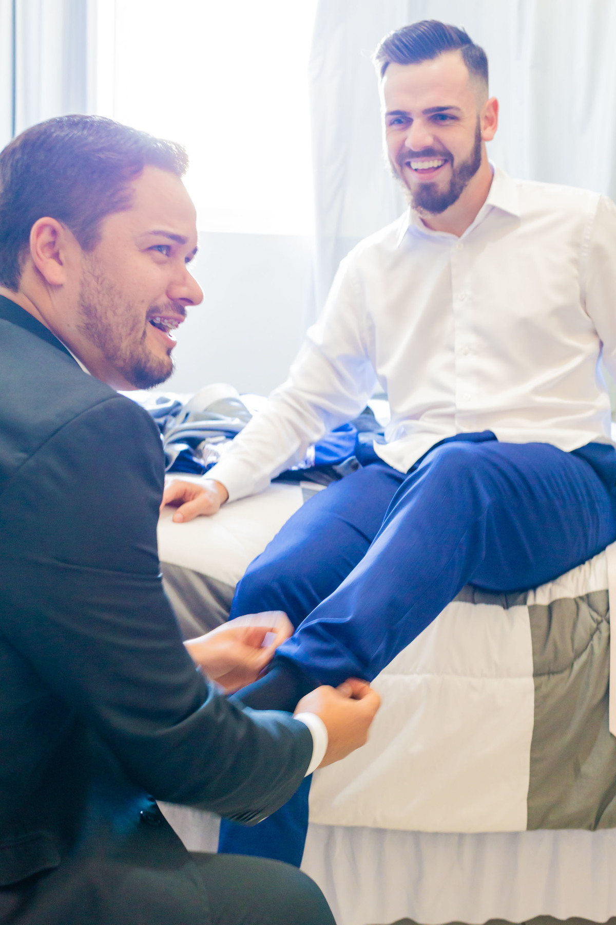 making of do noivo terno azul