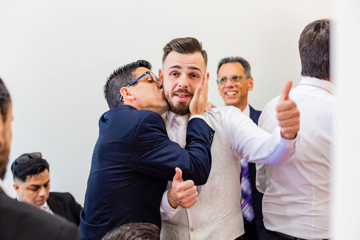 making of do noivo terno azul descontração