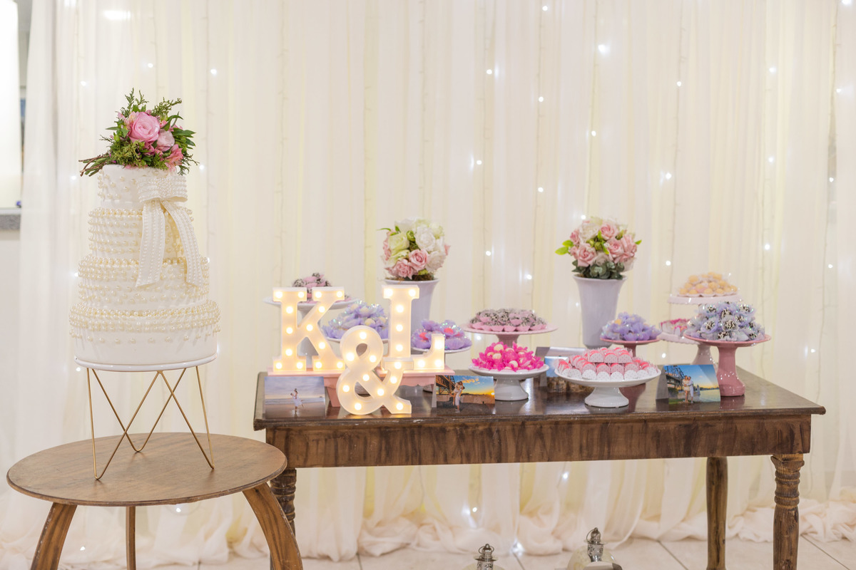 mesa do bolo decoração de casamento de dia Lubulladecor recanto do trombudo ao por do sol